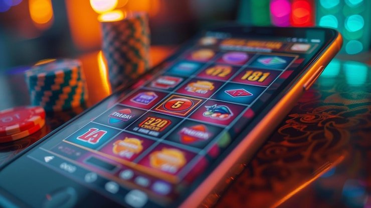 A winning player celebrating a 7c77bet baccarat game on mobile in Bangladesh
